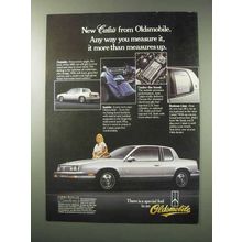 1985 Oldsmobile Calais Car Ad - More Than Measures Up