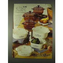 1996 Corning Blue Cornflower and Versa-Pots Ad