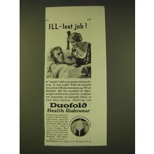 1933 Duofold Health Underwear Ad - Ill-lost job