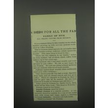 1913 Postum Drink Ad - Family of Five