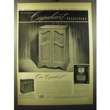 1950 Capehart Ad - New Englander Television and Chippendale Phonograph-Radio