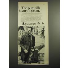 1968 Aquascutum Topcoat Ad - The pure silk luxury topcoat