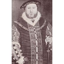 King Henry VIII Holbein Painting in Warwick Castle Old Postcard
