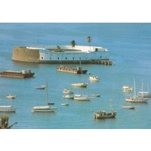 Salvador Sao Marcelo Fort Harbour Ships Rare Brazil Postcard