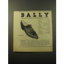 1960 Bally Vercelli Shoes Ad - Bally shoes that create international trends