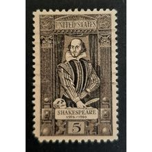 USA: 1964 - 5c 400th Anniversary of Birth of William Shakespeare - Used Stamp