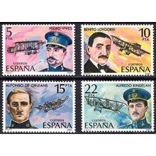 España. 1980. Mi # 2485 / 88. Pioneros Aviacion Española. Spanish aviation pione