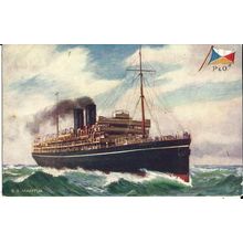 P&O SS MANTUA Tuck Oilette Postcard (9896)
