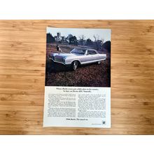 1966 Buick Electra 225 Car Ad, Original 1960s Vintage Color Print Advertisement