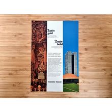 1966 Panam Airlines Ad Panagra, Original 1960s Vintage Color Print Advertisement