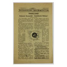 Original WW2 British Air Drop Propaganda Newspaper. - No Code [No. 3/1939].