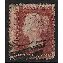 GB 1858 QUEEN VICTORIA 1d RED PLATE 151 OF USED SG43/44 " OL "