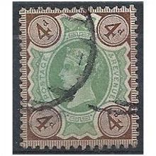 1887 SG205. 4d Green & Purple Brown Fine Used.