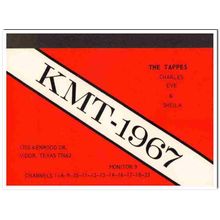 kmt-1967 charles tappe vidor texas 1960s cb radio qsl vintage postcard