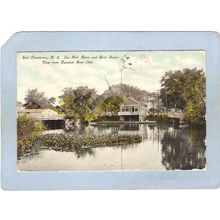 Rhode Island East Providence Ten Mile River & Boat House View From Agawam ~422