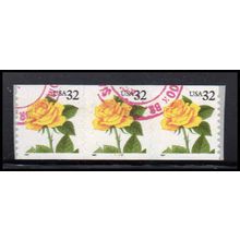 Used 3054 32c Yellow Rose Fine PNC 1122/3 PA3670