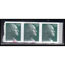 Used 3617 23c George Washington Very Fine Strip of 3 PA3830