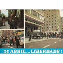Liberdate 25th April Abril Street Parade Portugal Postcard