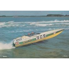 Macho 909 Faberge Racing Shead Design Speed Power Boat 1970s Postcard