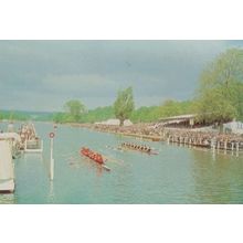 Henley Royal Regatta Final Challenge Cup Race Finishing Line Postcard