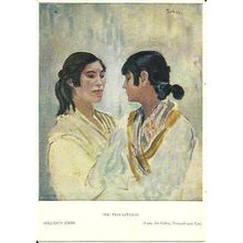 Art AUGUSTUS JOHN The Two Gitanas Postcard (Medici 1284)