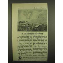 1918 AT&T Telephone Ad - In the Nation's Service