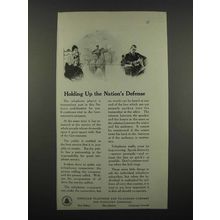 1918 AT&T Ad - Holding up the Nation's Defense