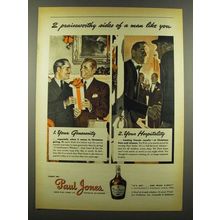 1940 Paul Jones Whiskey Ad - 2 Praiseworthy Sides
