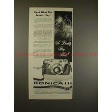 1957 Konica III Camera Ad - Read What The Experts Say!!