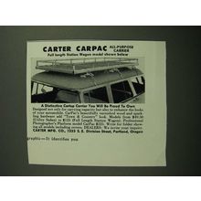 1957 Carter Carpac All-Purpose Cartop Carrier Ad