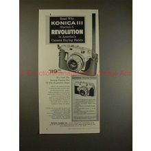 1957 Konica III Camera Ad - Started a Revolution!!