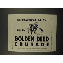 1957 Cerebral Palsy Ad - Golden Deed Crusade