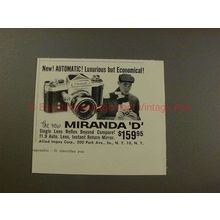 1960 Miranda D Camera Ad - Luxurious but Economical!!