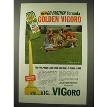 1960 Golden Vigoro Lawn Food Ad - Go-Farther Formula