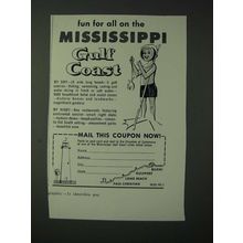 1960 Mississippi Tourism Ad - Fun for all on the Mississippi Gulf Coast