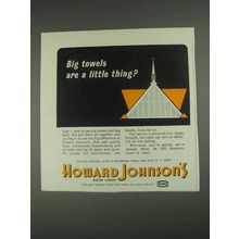 1967 Howard Johnson Motor Lodges Ad - Big Towels