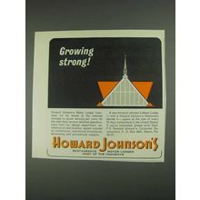 1967 Howard Johnson Motor Lodges Ad - Growing Strong