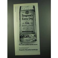 1969 Seagram's Extra Dry Gin Ad - F. 36
