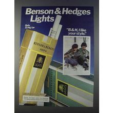 1980 Benson & Hedges Lights Cigarettes Ad - Puppies in Snow