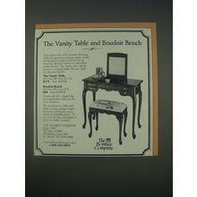 1989 The Bombay Company Vanity Table and Boudoir Bench Ad