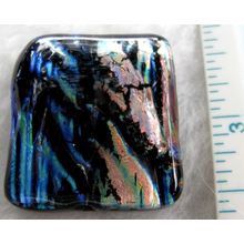 Dichroic Fused Glass Slide Pendant, pink/blue, id:slide10