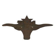 Cast Iron Large Texas Longhorn Plaque
