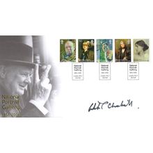 Winston S Churchill National Portrait Gallery Rare Hand Signed FDC