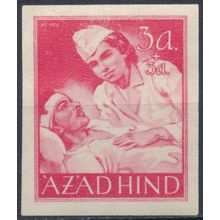 Unissued: 3a Imperf - Azad Hind German Occupation India 1943 - NM H