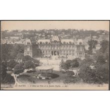 L'Hôtel de Ville et le Jardin Public, Le Havre, c.1910 - Lévy CPA LL75