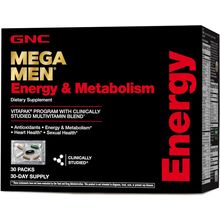 GNC Mega Men Energy and Metabolism Vitapak Program, Convenient, Complete Nutriti