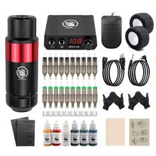 Tattoo Kit Rotary Tattoo Pen Kit Tattoo Machine Pen with Power Supply 20 Cartrid