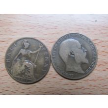 GB 1908 Edward VII 1/2d Half Penny Coin