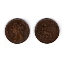Great Britain. Victoria. Halfpenny 1877. dy21574