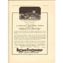 brown instrument company 1922 special machine tools vintage ad